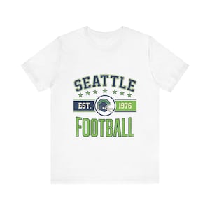 Seattle Vintage Crest T-Shirt | Football Fan Graphic | Unisex T-Shirt image 1