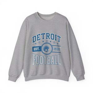 Detroit Lions Vintage Crest Sweatshirt | Football Fan Graphic | Unisex Sweatshirt image 2