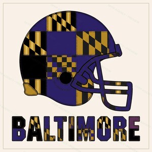 Camiseta de fútbol americano Baltimore Patchwork Helmet Football Shirt, camiseta retro para el día del partido, ropa unisex para aficionados, regalo deportivo imagen 3