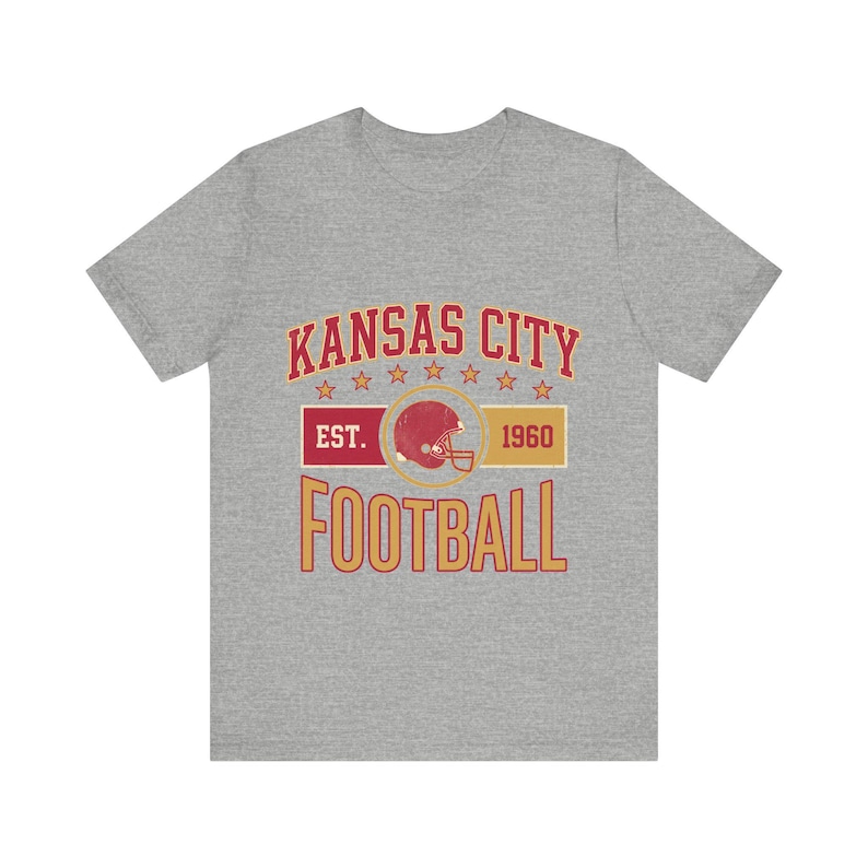 カンザスシティ・ヴィンテージ・クレストTシャツ｜フットボールファン向けグラフィック｜ユニセックスTシャツ 画像 2