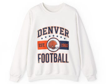 Denver Vintage Crest Sweatshirt | Football Fan Graphic | Unisex Sweatshirt