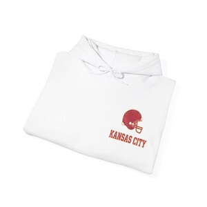 Sweat à capuche vintage Kansas City Varsity Helmet Game Day, sweat-shirt unisexe de football, pull confortable pour l'automne image 8