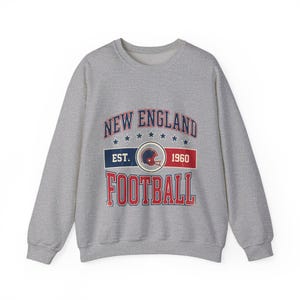 New England Patriots Vintage Crest Sweatshirt | Football Fan Graphic | Unisex Sweatshirt image 2