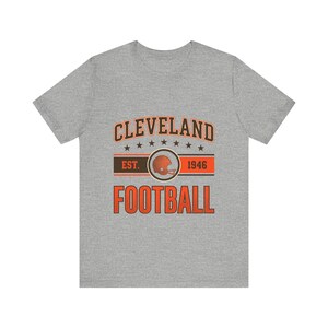 T-shirt vintage Cleveland Crest | Graphisme pour fans de football | T-shirt unisexe image 2