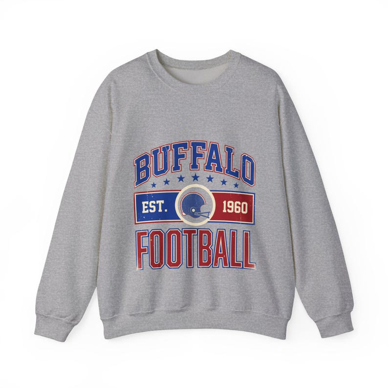 Bluza z nadrukiem Buffalo Vintage Crest | Grafika kibica piłkarskiego | Bluza unisex zdjęcie 2