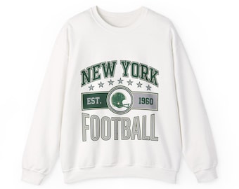 NY Jets Vintage Crest Sweatshirt | Football Fan Graphic | Unisex Sweatshirt