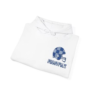Indianapolis Colts Football Patchwork-Helm-Kapuzenpullover, Spieltags-Hoodie, Fan-Pullover-Geschenk Bild 8