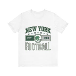 T-shirt unisexe à l'effigie des Jets de New York (style vintage) | Graphisme pour fans de football américain image 1