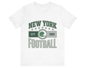 NY Jets Vintage Crest T-Shirt | Football Fan Graphic | Unisex T-Shirt