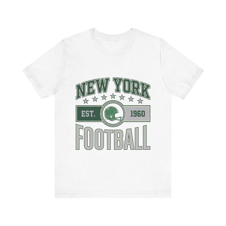 T-shirt unisexe à l'effigie des Jets de New York (style vintage) | Graphisme pour fans de football américain image 1