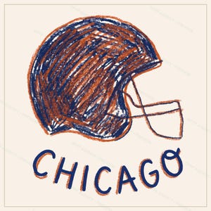 Chicago Football PNG Bundle, 8 Helmet Designs, Game Day Sublimation Set, Digital Download image 7