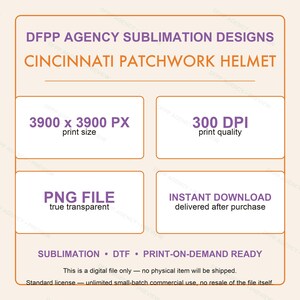 Cincinnati Patchwork Helmet PNG, Retro Sublimation File, Fan Shirt Clipart, Instant Download image 7