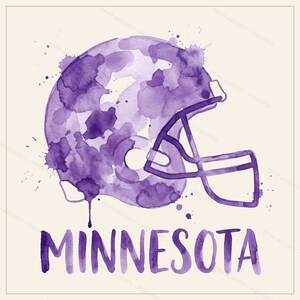 Minnesota Helmet PNG Bundle, 8 Football Fan Styles, Sublimation and DTF Designs, Instant Download image 3
