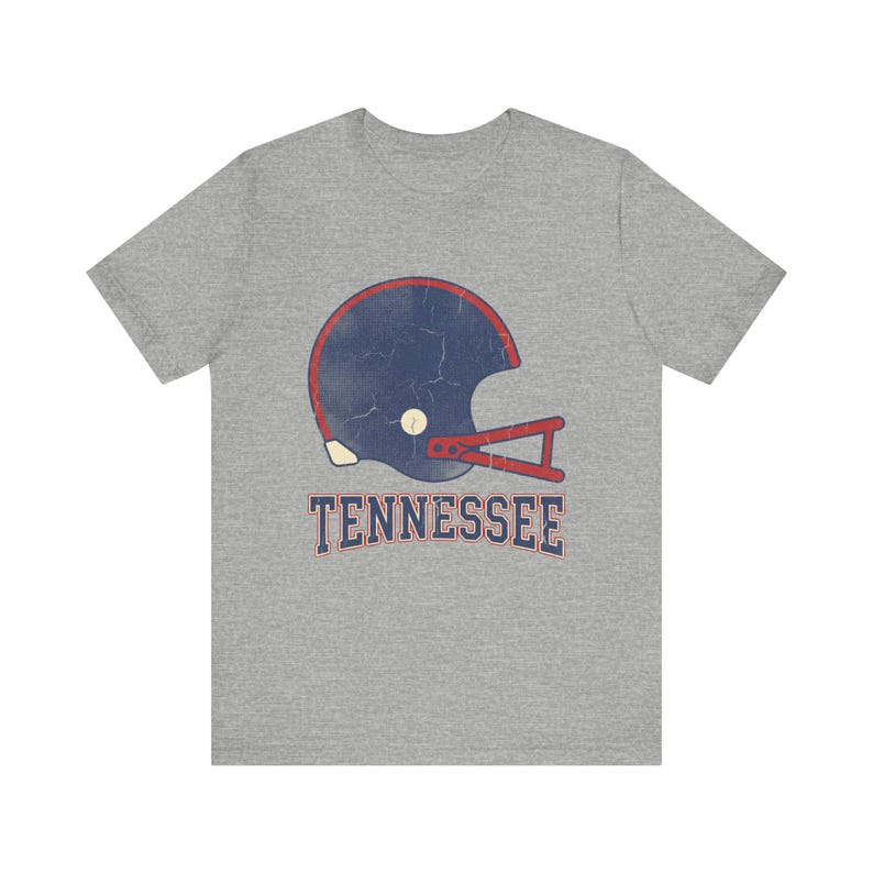 Tennessee Game Day T-shirt, vintage varsity helm voetbalfan T-shirt, sportshirt in vintage stijl afbeelding 3