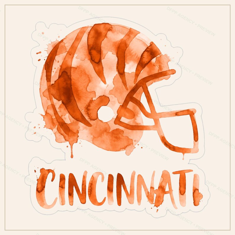 Cincinnati fotboll PNG-paket, 8 hjälmdesigner, sublimeringsset för matchdag, digital nedladdning bild 3
