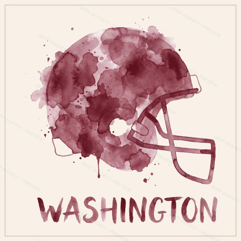 Pacchetto PNG di Washington Football, 8 design per caschi, set per sublimazione per il giorno della partita, download digitale immagine 3