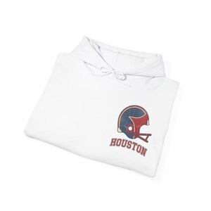 Felpa con cappuccio Houston Vintage Varsity Helmet, felpa da football retrò, pullover per il giorno della partita, felpa per tifosi immagine 8