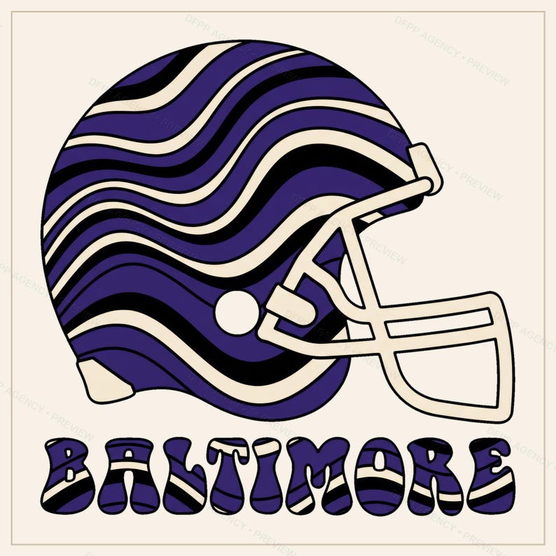 Baltimore Helmet PNG Bundle, 8 Football Fan Styles, Sublimation and DTF Designs, Instant Download image 6