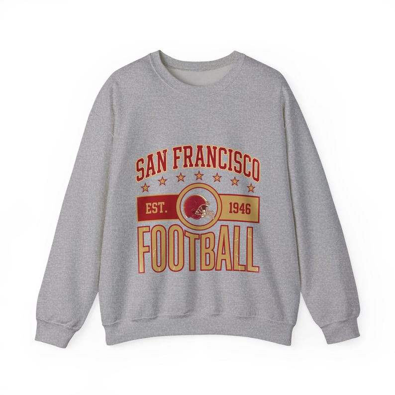 Felpa vintage con stemma di San Francisco / Grafica per tifosi di football americano / Felpa unisex immagine 2
