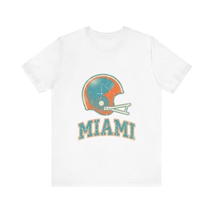Miami Vintage Varsity Helmet Football-T-Shirt, Vintage-Spieltagsshirt, Sportbekleidung, Tolles Geschenk Bild 1