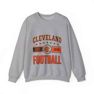 Cleveland Browns Vintage-Sweatshirt mit Wappen | Fan-Motiv | Unisex-Sweatshirt Bild 2