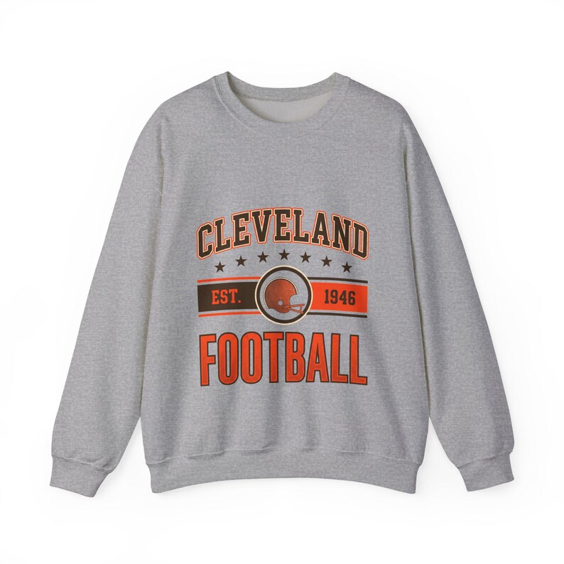 Cleveland Browns Vintage-Sweatshirt mit Wappen | Fan-Motiv | Unisex-Sweatshirt Bild 2