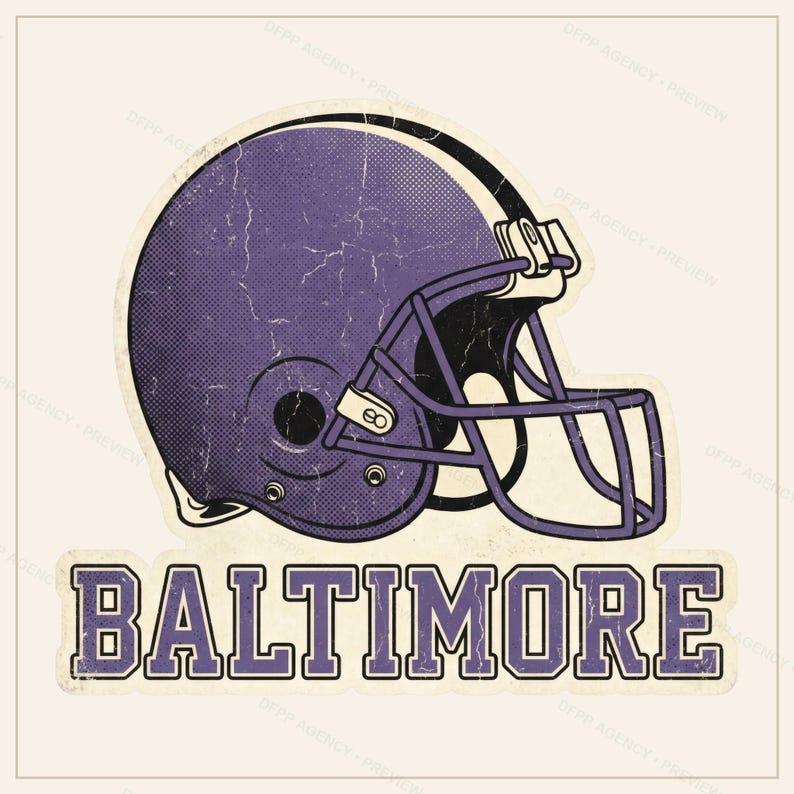 Baltimore Helmet PNG Bundle, 8 Football Fan Styles, Sublimation and DTF Designs, Instant Download image 10