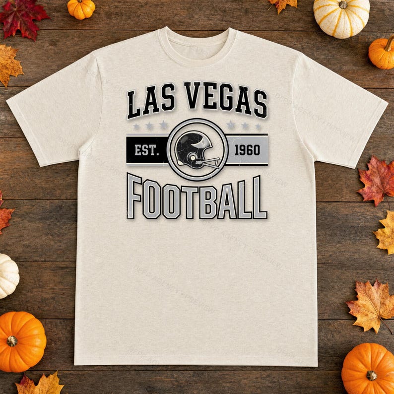 Las Vegas Vintage Crest Football PNG, Retro Varsity Sublimation Design, Digital Download image 2