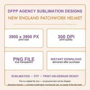 Casco patchwork del New England PNG, sublimazione per tifosi di football, clipart per magliette, download digitale immagine 7