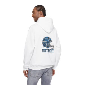 Sweat à capuche Detroit Patchwork Helmet Game Day, sweat-shirt unisexe de football, pull confortable pour l'automne image 6