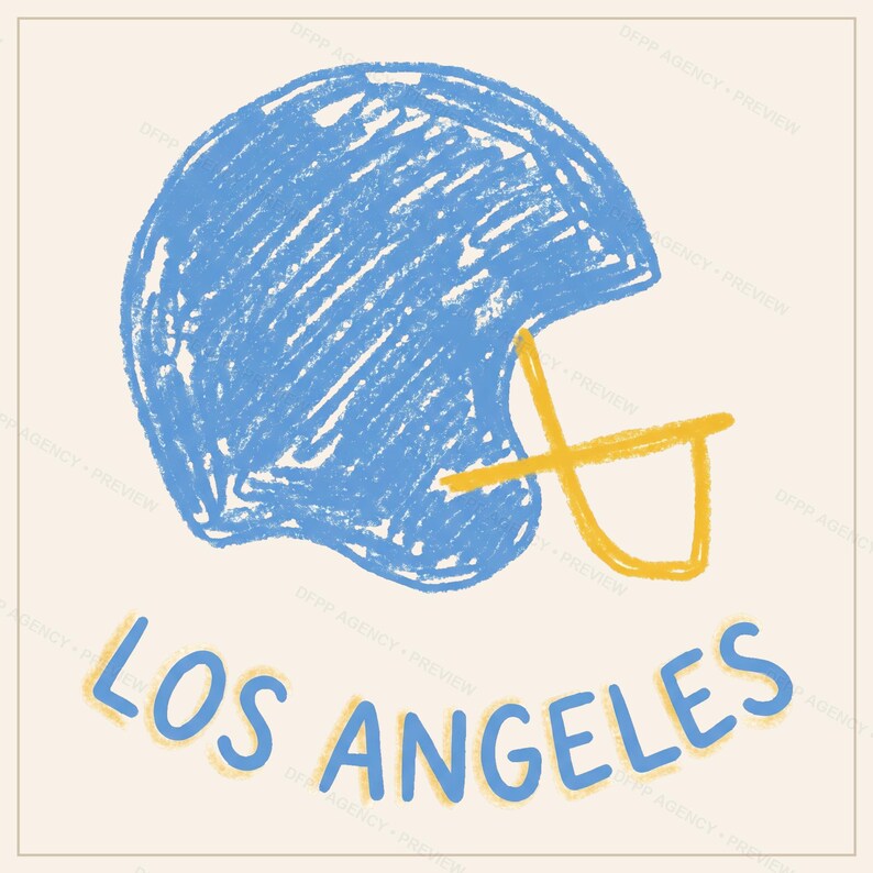 Los Angeles Chargers American Football PNG-bundel, 8 helmdesigns, sublimatieset voor wedstrijddagen, digitale download afbeelding 7