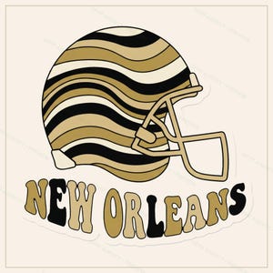 New Orleans Helmet PNG Bundle, 8 Football Fan Styles, Sublimation and DTF Designs, Instant Download image 6