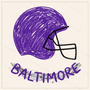 Baltimore Helmet PNG Bundle, 8 Football Fan Styles, Sublimation and DTF Designs, Instant Download image 7