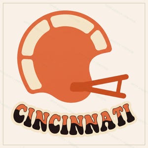Cincinnati fotboll PNG-paket, 8 hjälmdesigner, sublimeringsset för matchdag, digital nedladdning bild 6