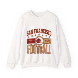 Felpa vintage con stemma di San Francisco / Grafica per tifosi di football americano / Felpa unisex immagine 1
