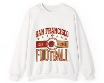 San Francisco Vintage Crest Sweatshirt | Football Fan Graphic | Unisex Sweatshirt