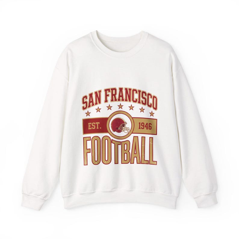 Felpa vintage con stemma di San Francisco / Grafica per tifosi di football americano / Felpa unisex immagine 1