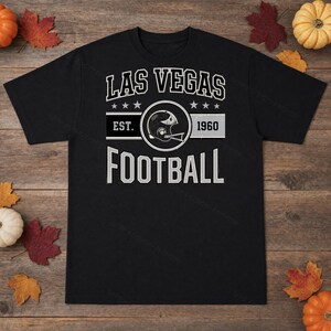 Las Vegas Vintage Crest Football PNG, Retro Varsity Sublimation Design, Digital Download image 3