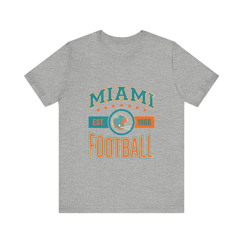 Miami Vintage Crest T-shirt | Fotbollsfangrafik | Unisex T-shirt bild 2