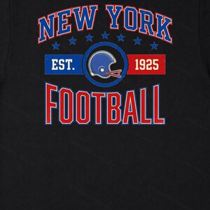 NY Giants Vintage Crest Football PNG, Retro Varsity Sublimation Design, Digital Download image 6