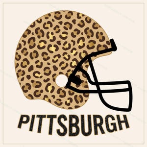 Pack de sublimation pour l'équipe de football américain de Pittsburgh : 8 motifs de casques au format PNG, clipart pour t-shirts de match, téléchargement numérique image 5