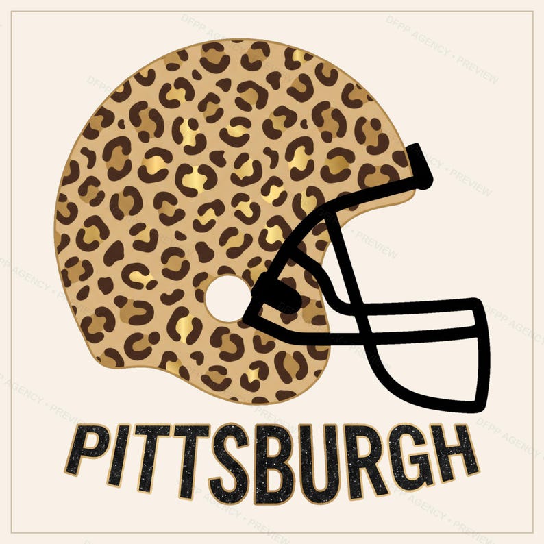 Pack de sublimation pour l'équipe de football américain de Pittsburgh : 8 motifs de casques au format PNG, clipart pour t-shirts de match, téléchargement numérique image 5