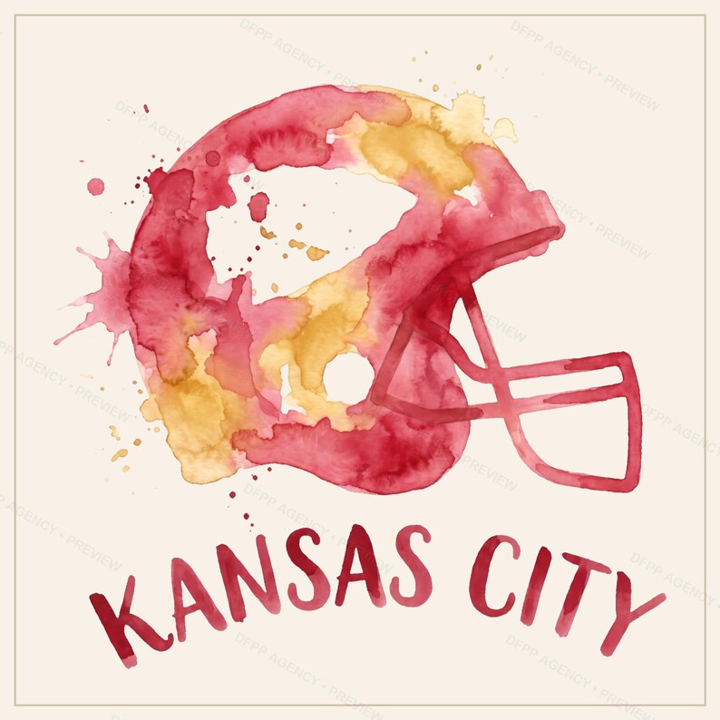 Kansas City Helm-PNG-Bundle, 8 Football-Fan-Designs, Sublimations- und DTF-Designs, Sofort-Download Bild 3
