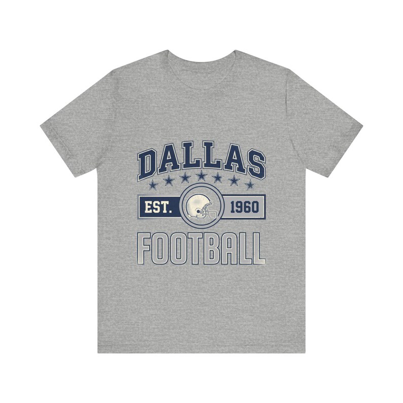 Dallas Vintage Crest T-Shirt | Football Fan Graphic | Unisex T-Shirt image 2