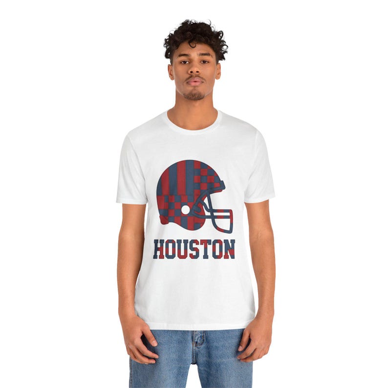 Houston Texans patchwork helm voetbalshirt, retro wedstrijdshirt, unisex fankleding, sportcadeau afbeelding 6