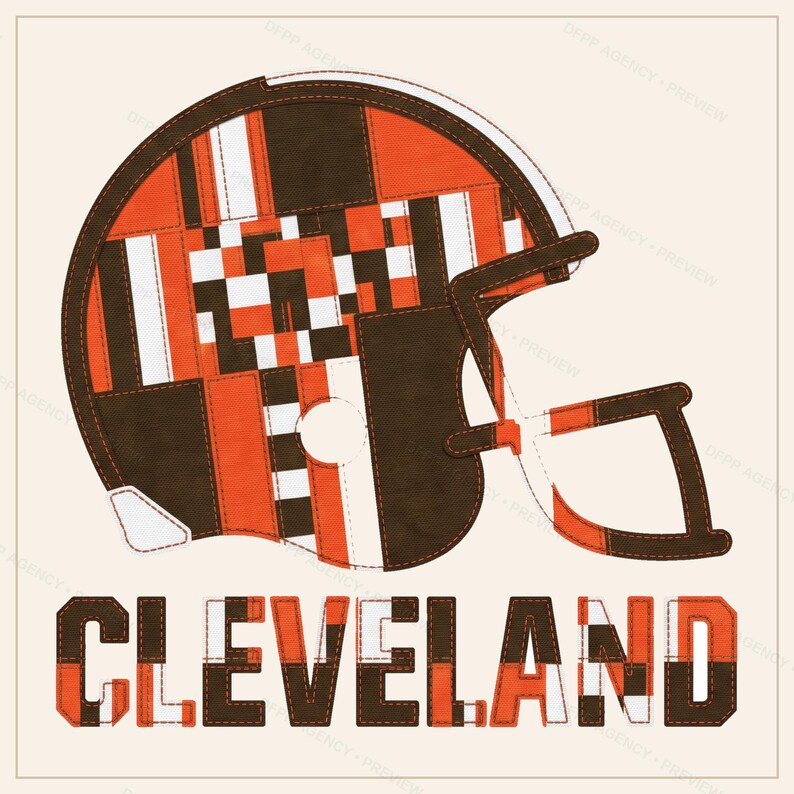 Cleveland Browns Patchwork Helmet Football Shirt, Retro Game Day Tee, Unisex Fan Apparel, Sports Gift image 3