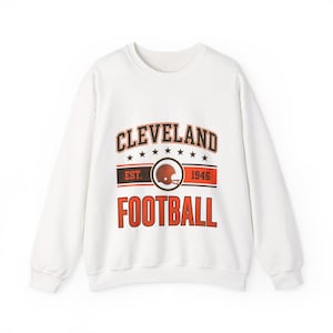 Cleveland Browns Vintage-Sweatshirt mit Wappen | Fan-Motiv | Unisex-Sweatshirt Bild 1