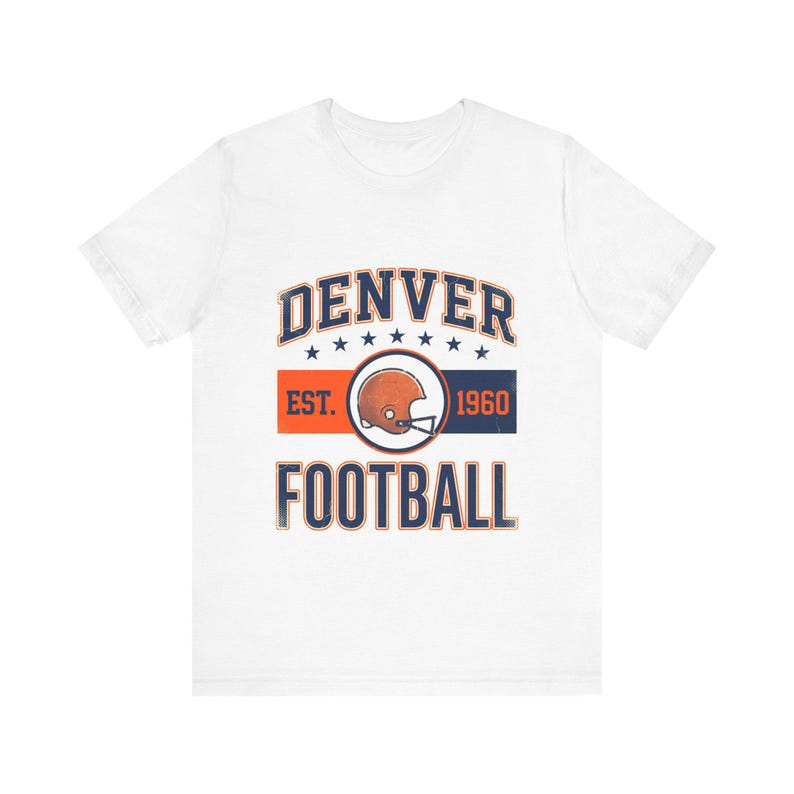 Denver Vintage Crest T-Shirt | Football Fan Graphic | Unisex T-Shirt image 1