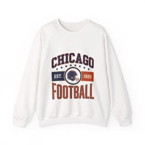 Bluza z nadrukiem Chicago Vintage Crest | Grafika kibica futbolu | Bluza unisex zdjęcie 1
