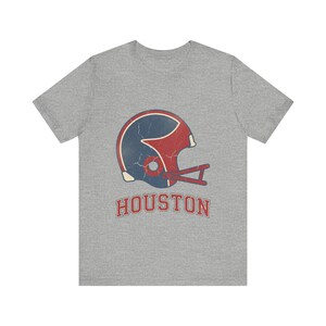 Houston Texans Game Day T-Shirt, Vintage Varsity Helmet Football Fan Tee, Vintage Style Sports Shirt image 2